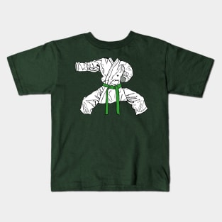 Green Belt Karate Gi Kids T-Shirt